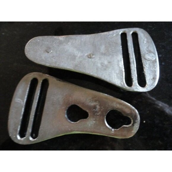 1970 Belt Buckle Silver Tone Two Piece Interlocking Pieces Handmade "M" Artist - Picture 9 of 9